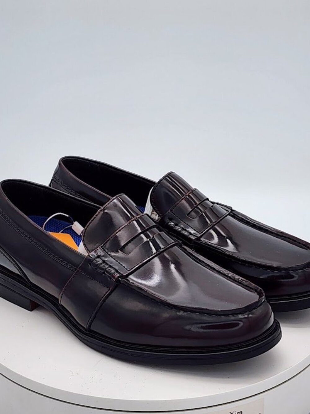 Nunn Bush Lincoln Burgundy Leather Moc Toe Penny Loafers Men’s Size 8.5 Wide